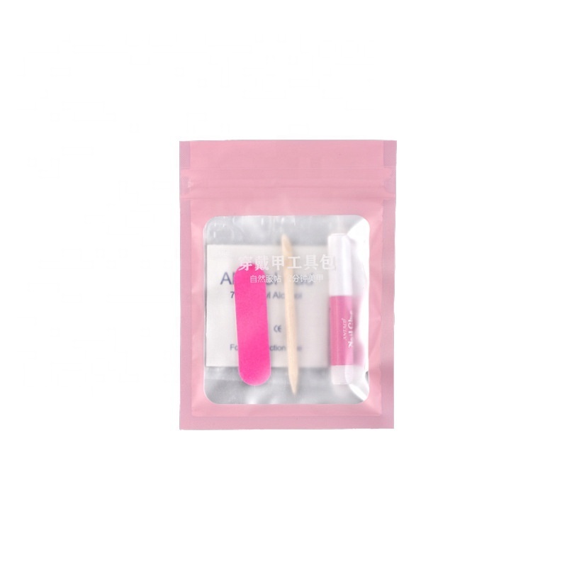 Wholesale Press On Nail Tool Kit Bag False Nail Tips Jelly Gel Glue Peel And Wood Stick Nail Files Manicure Pedicure