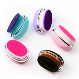 New Arrival Personality Colorful Portable Magic Egg Single Oval Make Up Kabuki Foundation Makeup Brush