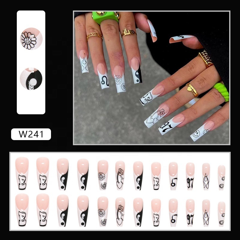 Hot Selling Wholesale Professional 24pcs/box Packaging Gel Polish UV Luxury False Press on Nails