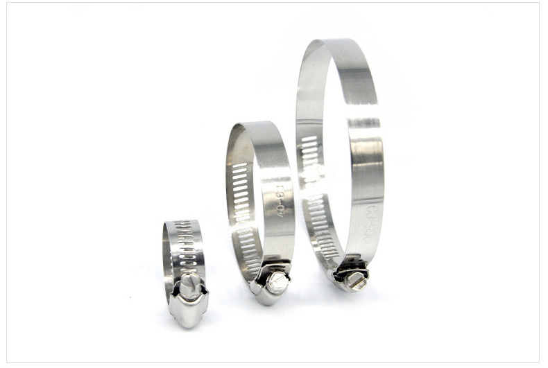 stainless steel 201 304 hose clip American Type Hose Clamp band worm gear german ss hose clamp