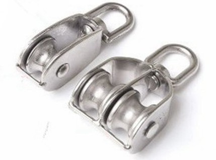 Stainless Steel 304/316 Single Wheel Sheave Swivel Type Eye Wire Rope Pulley