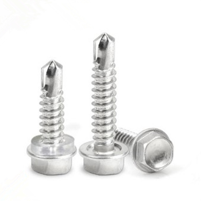 stainless steel 304 410 tek screw hex flange head self drilling bolt self tapping metal hexagonal screw