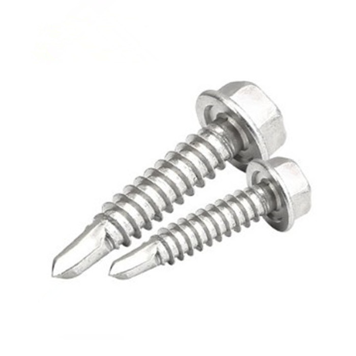 stainless steel 304 410 tek screw hex flange head self drilling bolt self tapping metal hexagonal screw