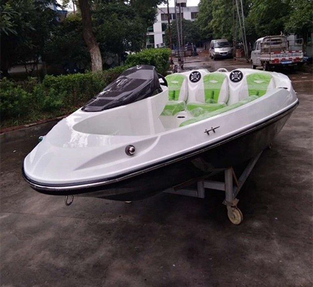 4.8m Fiberglass Small Outboard Jet Ski Boat With CE Approved For Sale