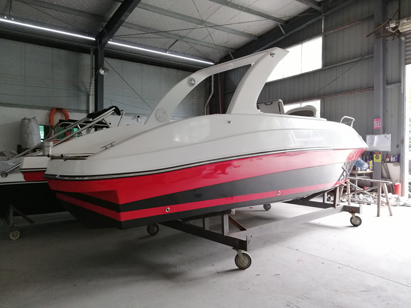 yacht factory sale 7.3m 24ft 6 people  sport boat fiberglass for sale