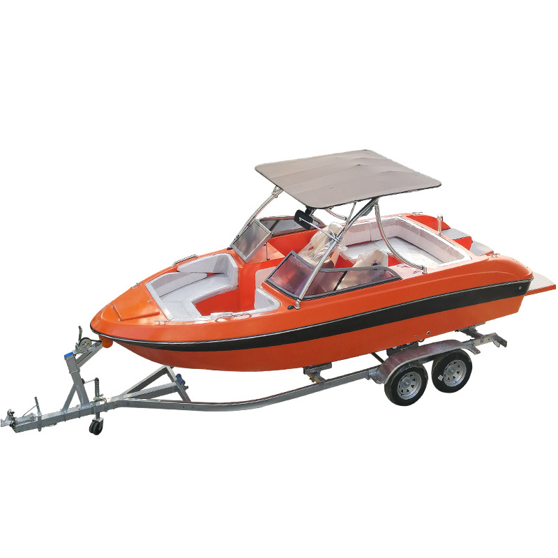 Ce approved 22ft fiberglass 8 passenger open deck sport pleasure boat for sale