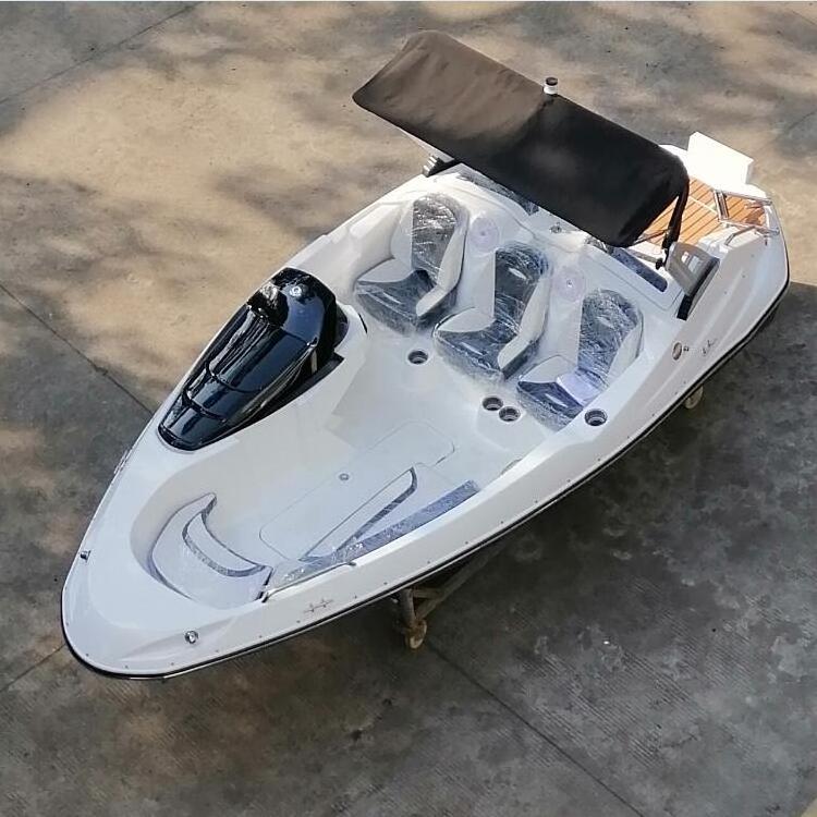 Hot selling fiberglass power pleasure boat hull for sale