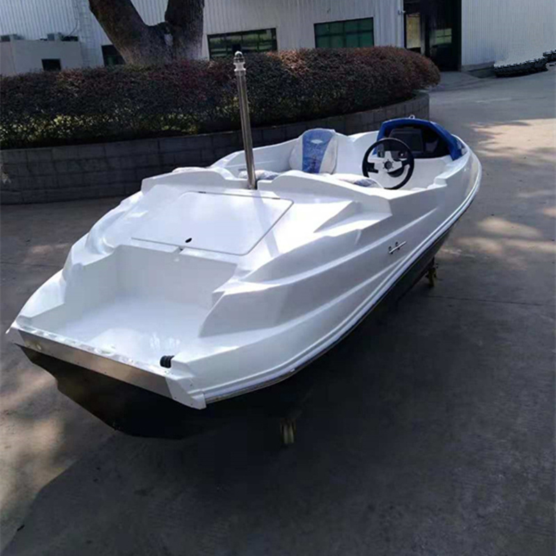 CE Fiberglass 4.7 M 15 FT Outboard Engine Speed Boat for 4 Persons