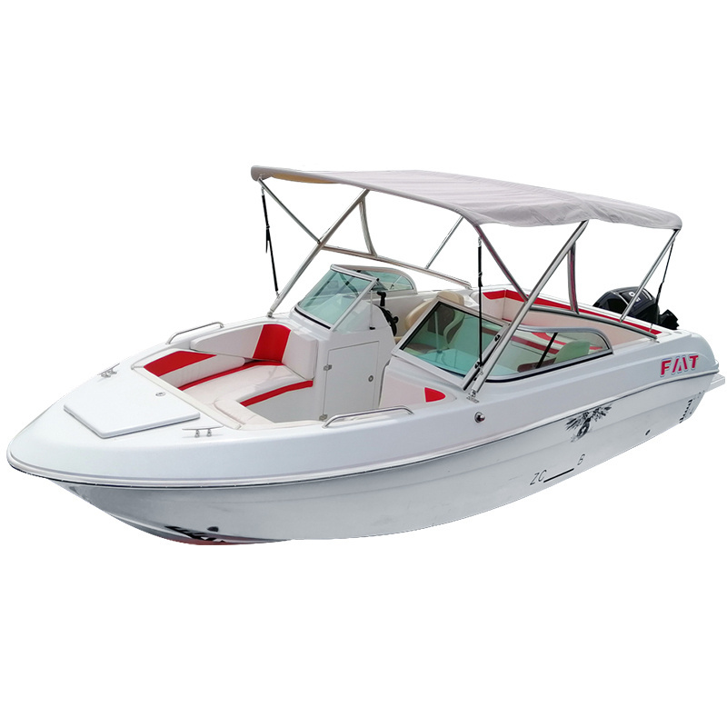 Ce approved 22ft fiberglass 8 passenger open deck sport pleasure boat for sale