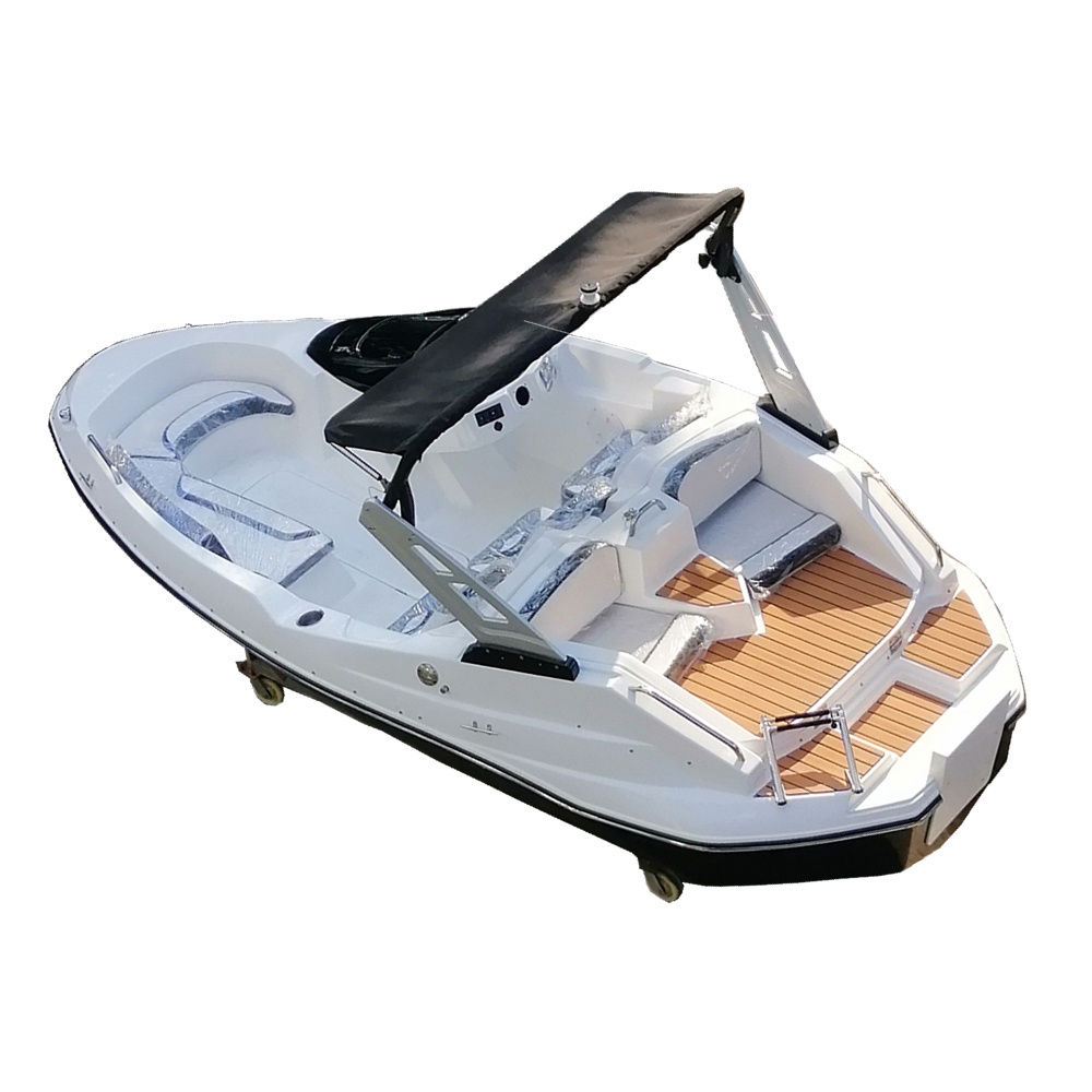 Cheap small fiberglass mini speed boat without motor for sale