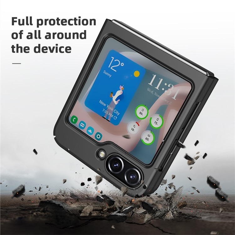 2023 New for Samsung Galaxy Z Flip 5 Foldable Screen Phone Hard Plastic Holster Belt Clip Protective Mobile Case