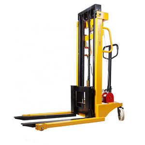 2T 1.6m Hand Move Pallet Lifter Stacker Semi Electric Stacker Powered Pallet Truck AC Motor 2500mm Max. Lifting Height 500mms