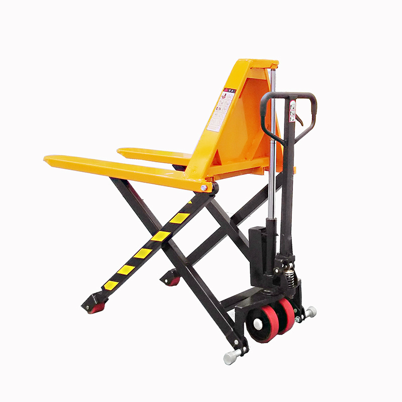 Jing xin 1.5 Ton Max. Lifting Height 800mm High Lift Hand Pallet truck Hydraulic Scissor Lift Jack