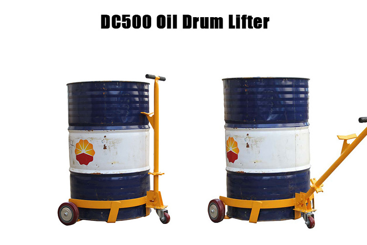 Portable Heavy Duty Manual Hand Truck 450 kg 200 liters plastic Oil Drum Trolley tool drums