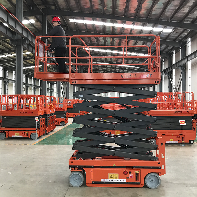 Jing xin long lift equipment Workshop Hydraulic Self-propelled Scissor Lift Person Lift Areail Working Platform