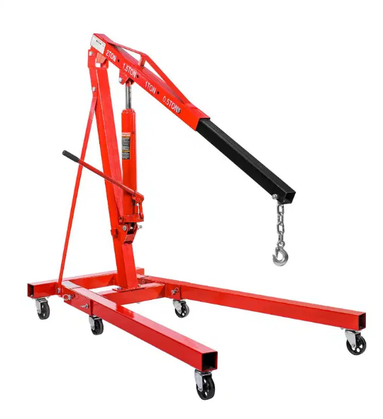 Factory Direct Sale 2 Tons Mini Manual Hydraulic Crane Foldable Forklift Movable Mini Stacker Red 60 Manual Lever Lift 3 T 9 M