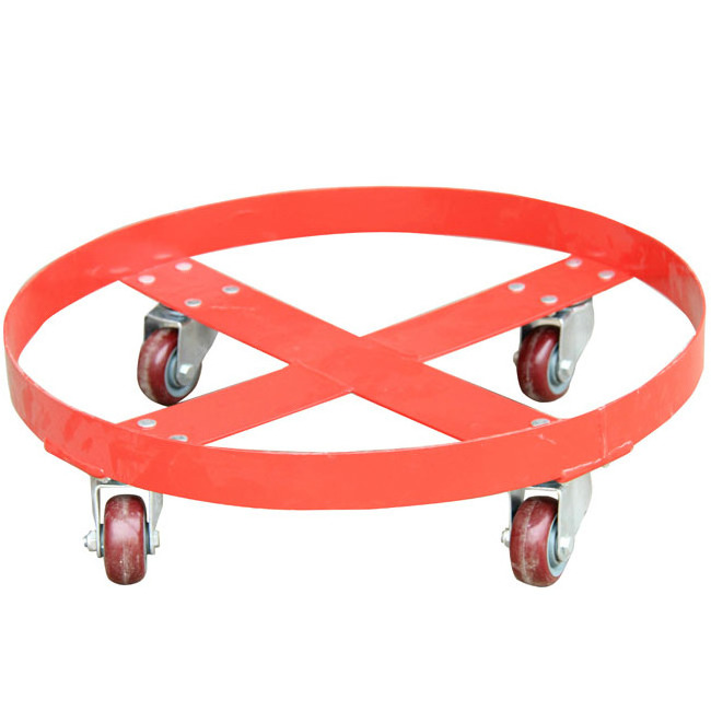 SD series strong and durable stainless drum dollies Four Wheel 300KG 30/55-gallon Steel Round Oil Drum Dolly Mover Cart