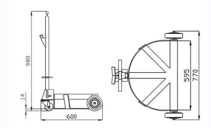 Portable Heavy Duty Manual Hand Truck 450 kg 200 liters plastic Oil Drum Trolley tool drums