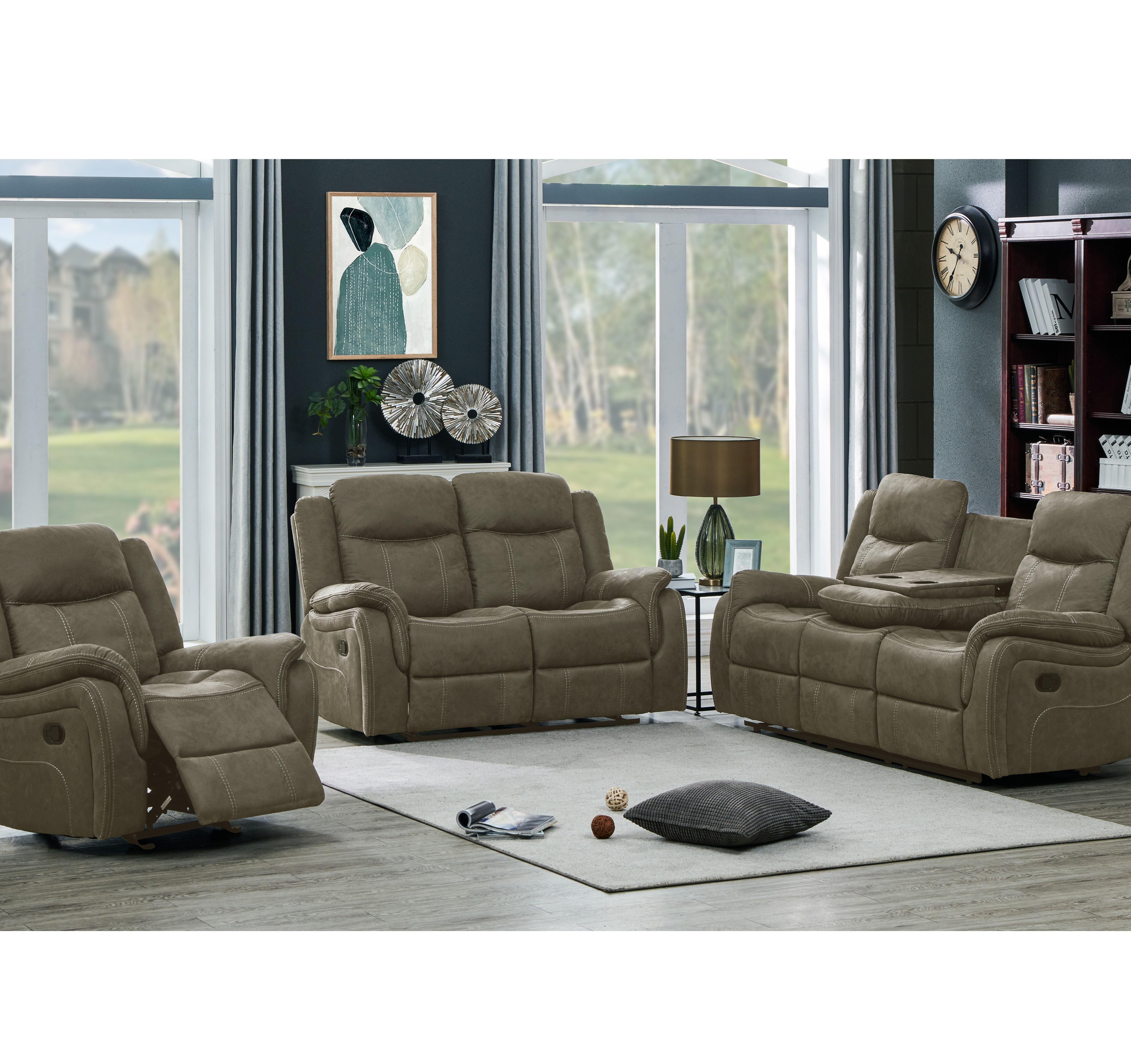 Microfiber fabric Living Room Sofas Leather Electric Recliner Sofa Set Home Theater Recliner Sofa