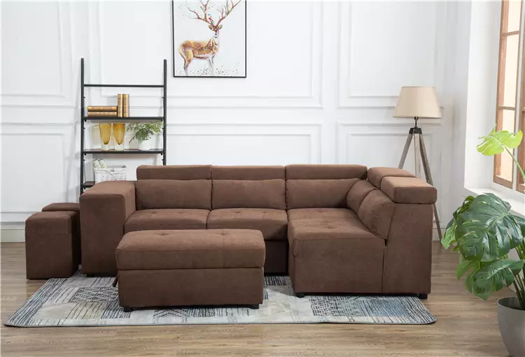 electric recliner sofa With Storage Modern Sectional Sofa Set Corner Convertible Sofa Bed