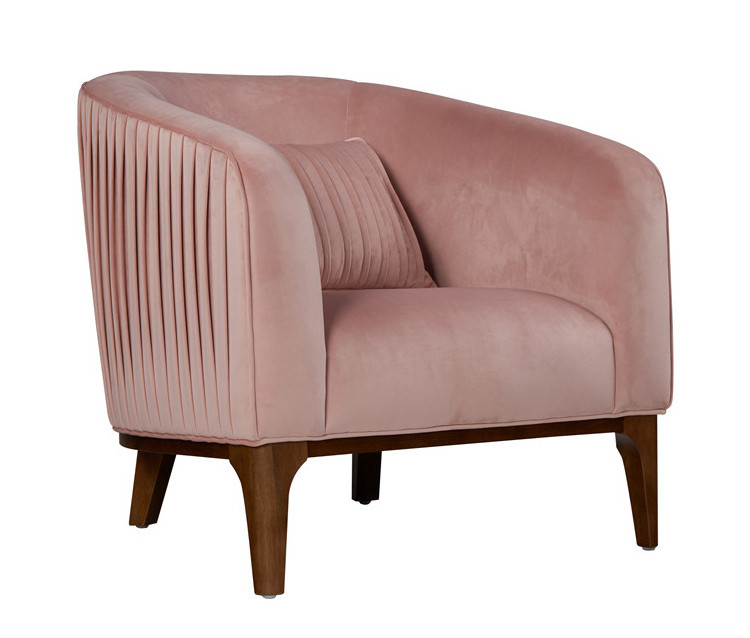 China Chairs Pink Velvet Accent Chair