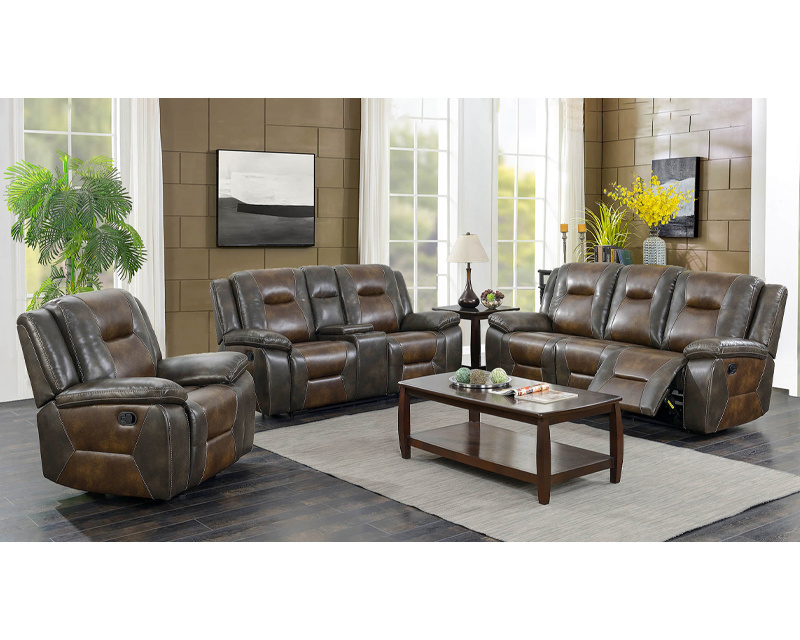 New Fashion 321 living room sectional set fancy lavish style recliner furniture sofa