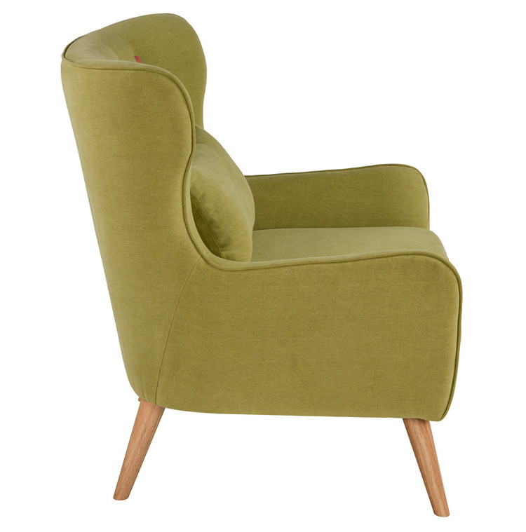 Top living room big chairs green cloth comfy armchairs for sale