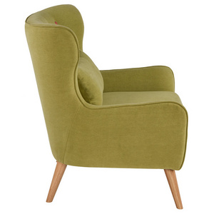 Top living room big chairs green cloth comfy armchairs for sale