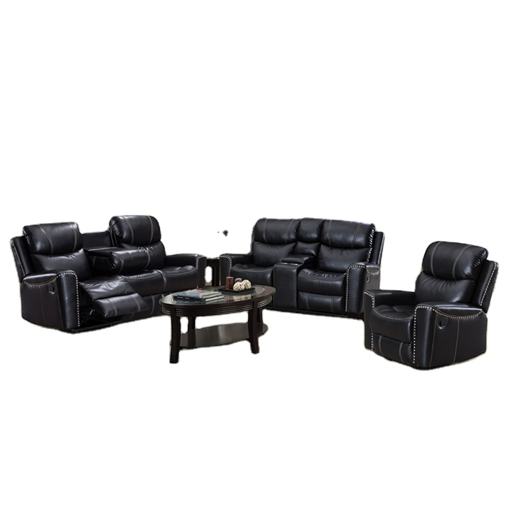 The most affordable price electric leather sofa loveseat recliner sofa set