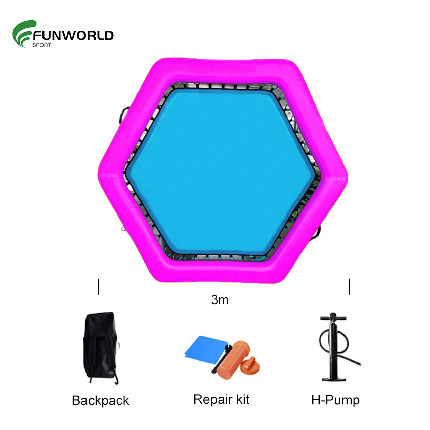 Funworldsport  Durable Water Hammock High Tech Poly-pro Fabric Sofa Pat Party Sunchill Blow Up Inflatable Floating Mat