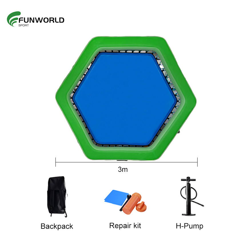 Funworldsport  Durable Water Hammock High Tech Poly-pro Fabric Sofa Pat Party Sunchill Blow Up Inflatable Floating Mat