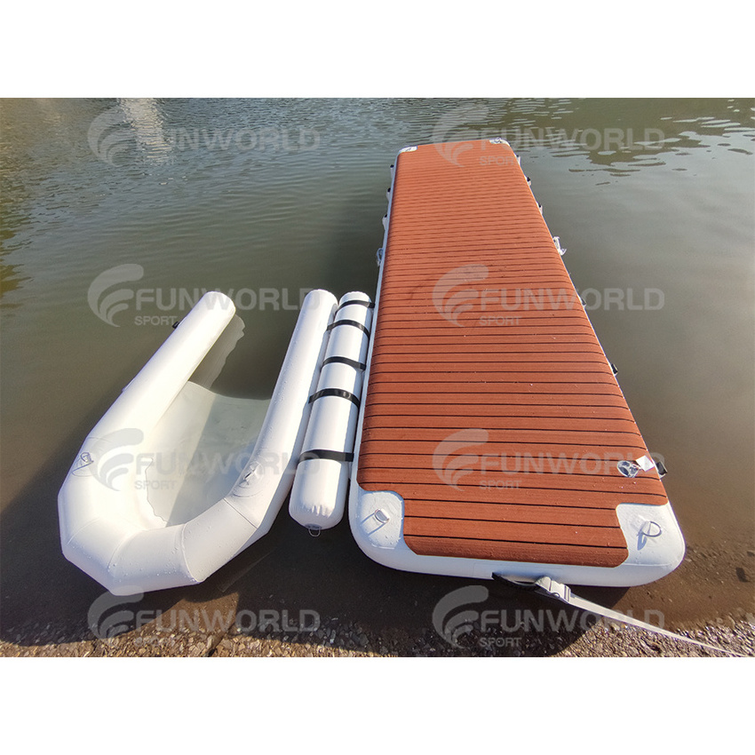 OEM&ODM Drop Stitch Dwf Material Water Park Equipment Floating Air Pontoon Inflatable Dock Deck Platform