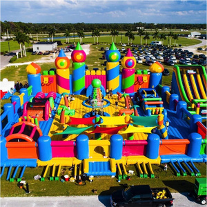 Adventure inflatable jumping park big inflatable bouncing castles inflatable playground outdoor for games