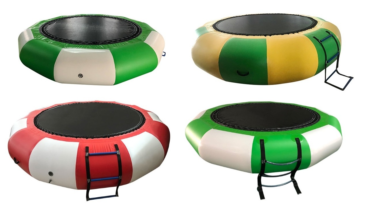 water park toy floating jumping bed for lake water park games outdoor inflatable water trampoline for sale