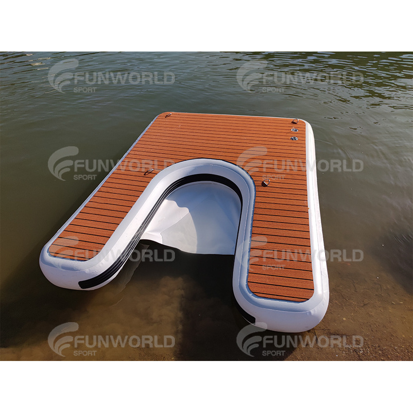 OEM&ODM Drop Stitch Dwf Material Water Park Equipment Floating Air Pontoon Inflatable Dock Deck Platform