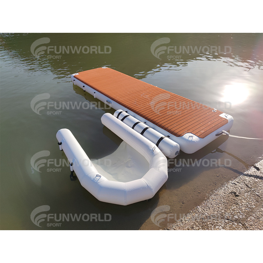 OEM&ODM Drop Stitch Dwf Material Water Park Equipment Floating Air Pontoon Inflatable Dock Deck Platform