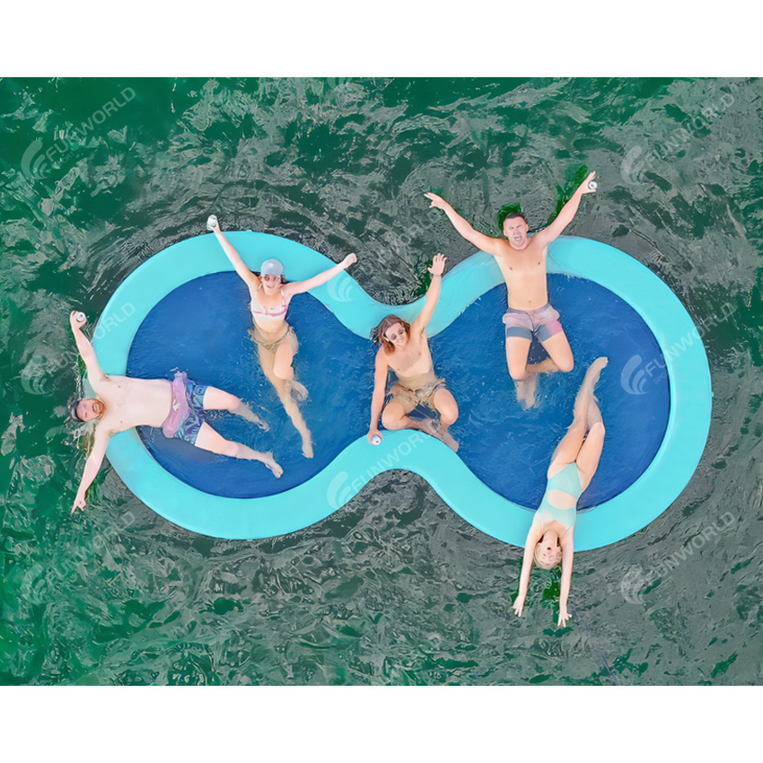 Funworldsport High quality Inflatable Water Hammock Water Float Sunchill Float sun pad For Relaxing