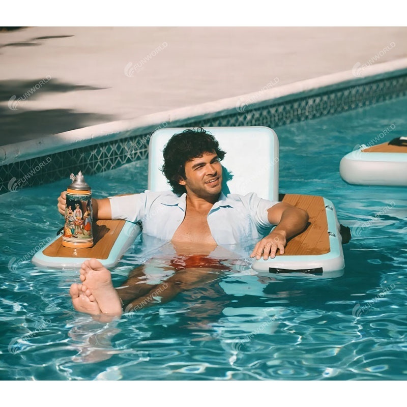 Hot Sale Floating Swimming Pool Chair With Mesh Tanning Pool Lounger Float Pool Floats For Adults Inflatable BestSuppliers