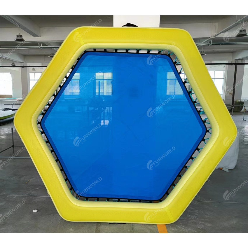 Funworldsport Popular sunchill marine sun pad  with integrate mesh floating lounge inflatable sunchill for sea/lake/pool