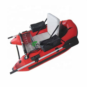 IFUNWOD China Best Selling Small Fishing Belly Boat PVC One Person Paddle Motor Rubber Pleasure Boat