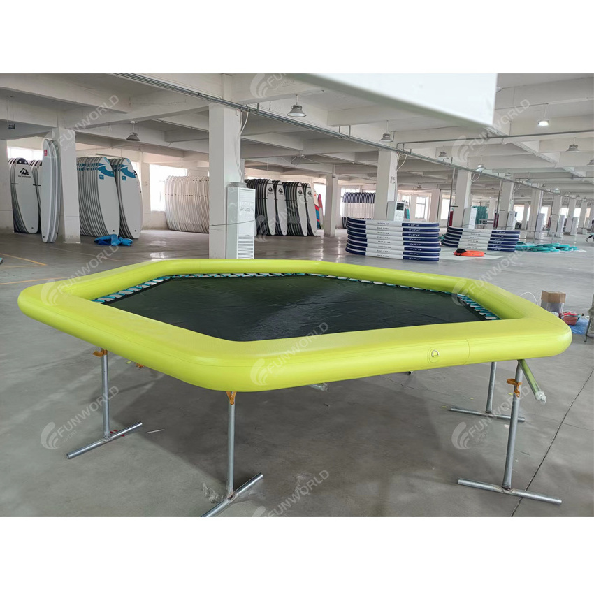 Funworldsport Popular sunchill marine sun pad  with integrate mesh floating lounge inflatable sunchill for sea/lake/pool