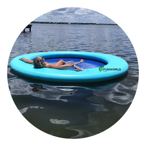 Funworldsport Commercial Inflatable Floating Water Platform For Boat Floating Water Mesh Hammock For Sea Pool