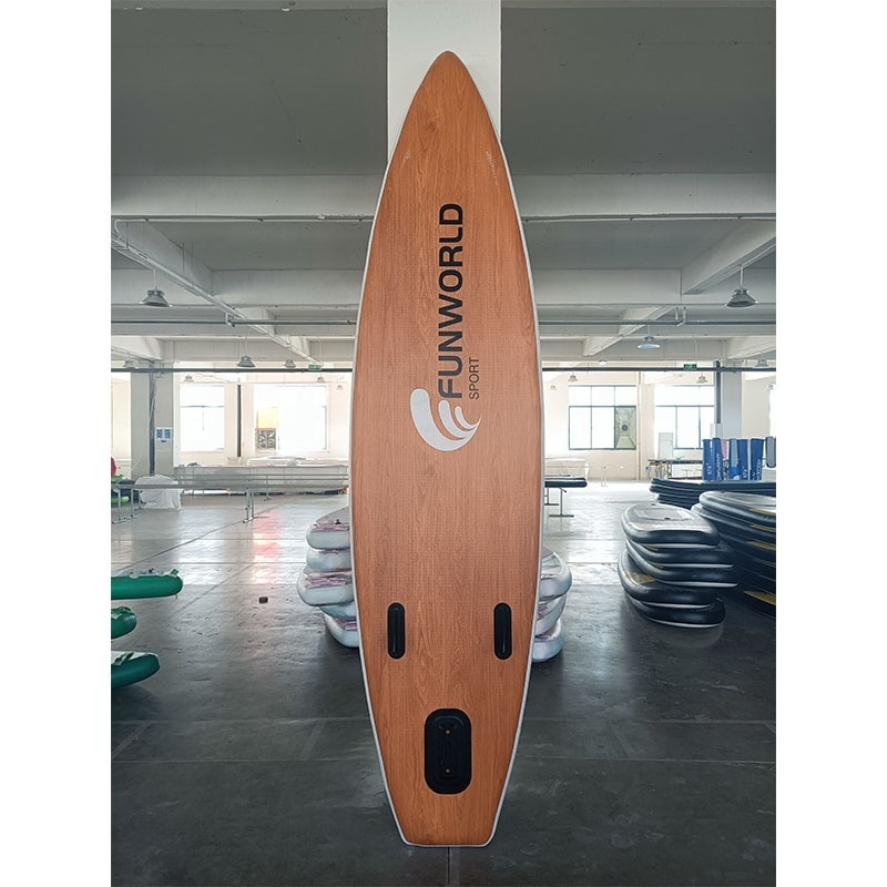 IFUNWOD Wood Grain Factory Sup Paddle Board For Ocean Lake Surf Sports in Stock