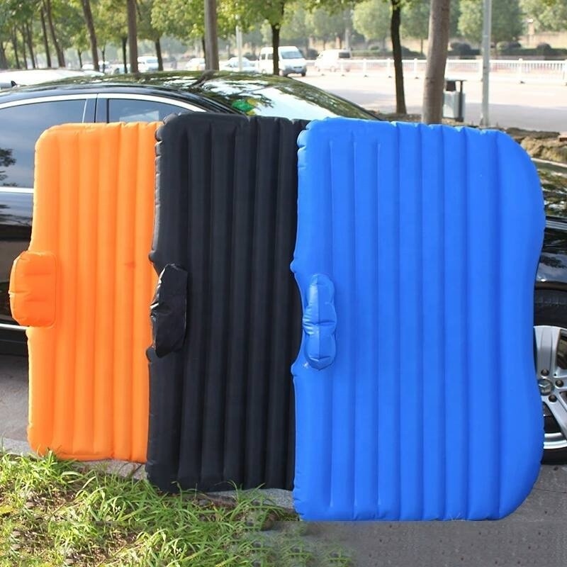 IFUNWOD Multifunctional Car Travel Inflatable Mattress Flocking Air Bed Universal Back Seat Extended Air Couch Two Pillow