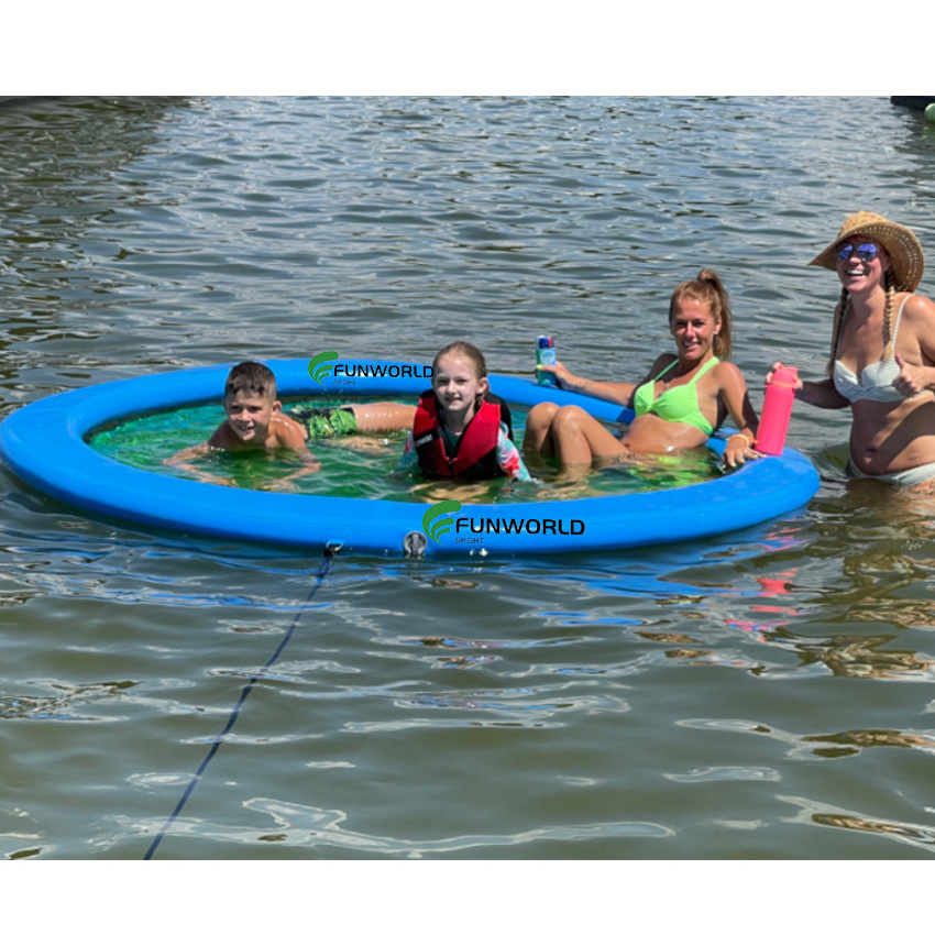 Funworldsport Outdoor PVC Inflatable Water Play Toys Inflatable Floating Water Platform For Boat