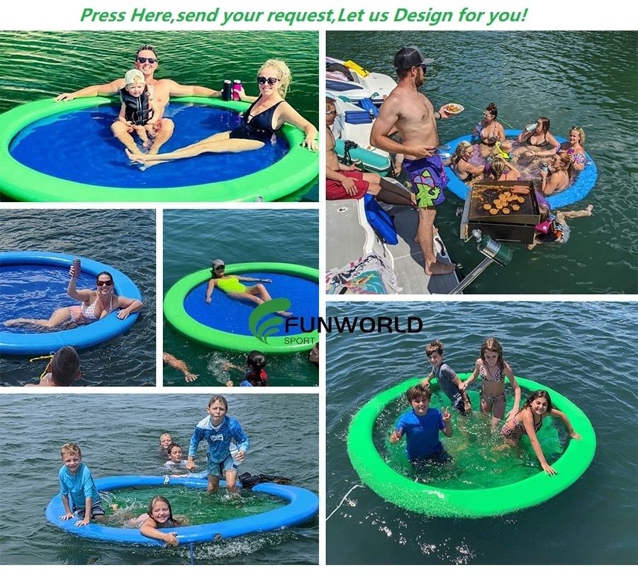 Funworldsport Sofa Pat Party Sunchill Blow Up portable freestanding hammock water floating hammock Marine Air Sun Pad