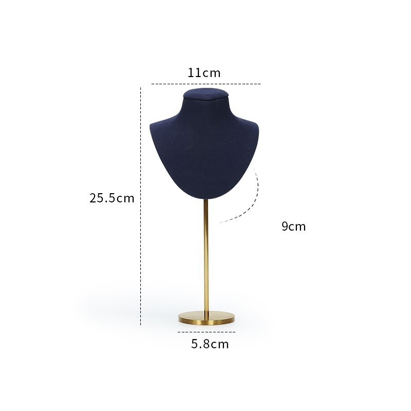 Jewelry Display Props Neck Microfiber Metal Stand Display Props Jewelry Display Mannequin