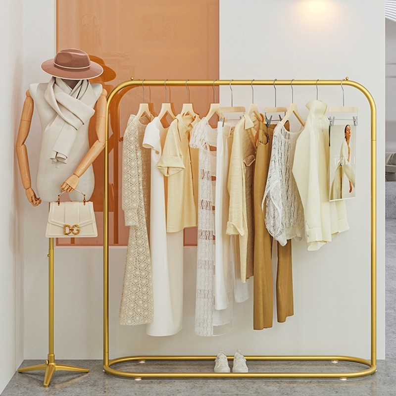 Modern clothing store clothing display rack iron floor-standing wedding dress rack clothing rack