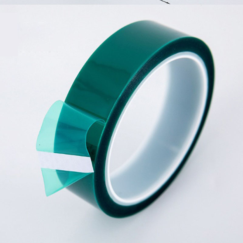 Green PET Masking Tape No Residual Gum Polyester Film Thermal Heat Resistant Clear Adhesive Tape For Heat Transfer Press