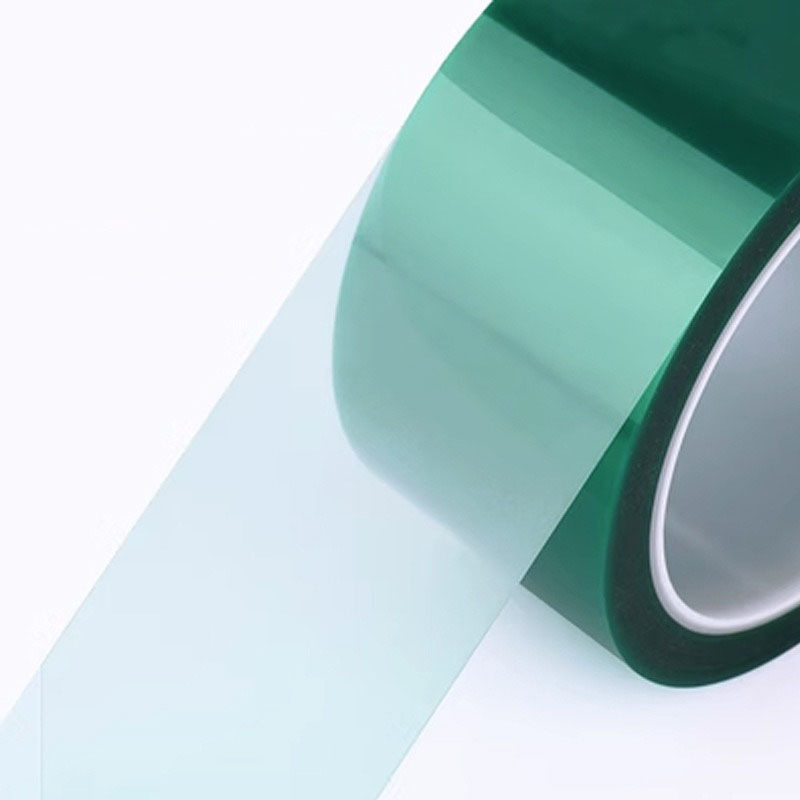 Green PET Masking Tape No Residual Gum Polyester Film Thermal Heat Resistant Clear Adhesive Tape For Heat Transfer Press